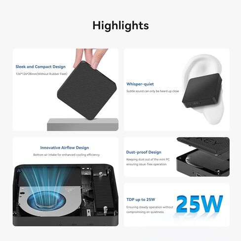 TRIGKEY Key i13 Mini PC, Intel Core i9-13900HK (14C/20T, up to 5.4GHz), Mini Computers 32GB DDR5 RAM 1TB PCle4.0 SSD,Support Triple Display HDMI/DP1.4/USB-C, 2.5G LAN+WiFi6+BT5.2 in Kuwait