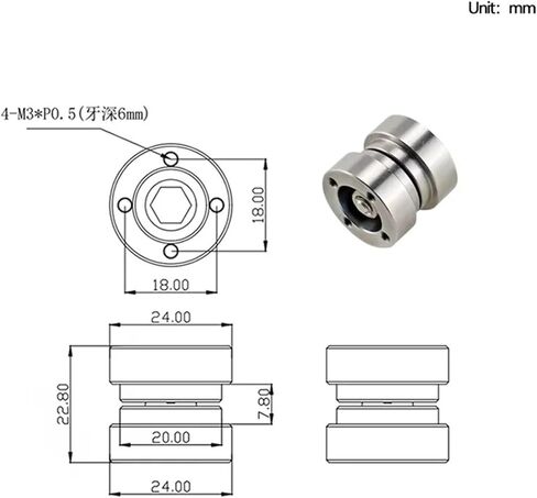 360-Degree Torque Hinges with Arbitrary Stop and Adjustable Torque for Industrial and Medical Equipment 1Pcs(1.0N.m) in Kuwait