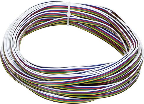 MECCANIXITY 24 Gauge 6 Conductor Electrical Wire Tinned Copper Cable 39FT Flexible Stranded Hook-up Wire for LED Strips Lamps Residential Wiring Car Circuit in Saudi Arabia
