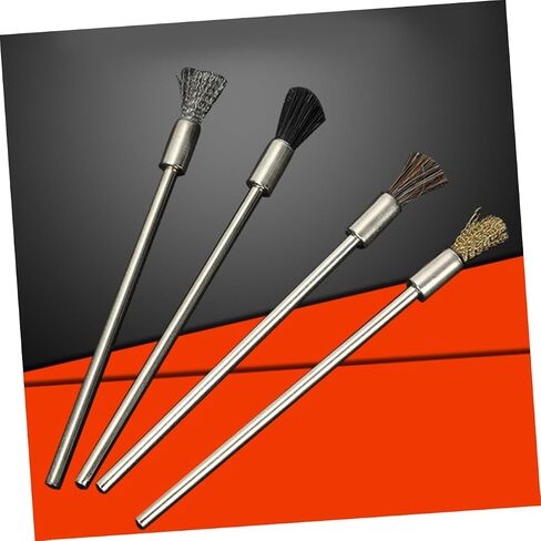 Pretyzoom 12pcs فرشاة سلك الفولاذ المقاوم للصدأ تشمل شعر خرطوم النحاس وفرش شعر الخنازير لإزالة الصدأ الطحن الكهربائي وتلميع الأخاديد الضيقة in Saudi Arabia