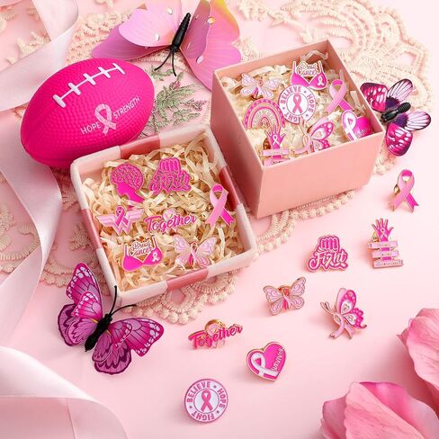 60 Pcs Cancer Awareness Lapel Pins Bulk All Cancer Awareness Items Supplies for Hats Backpacks Bags Women Gifts in Kuwait