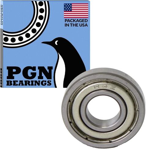 محمل PGN (10 عبوات) R4-ZZ - محمل كروي مختوم من الصلب الكروم المشحم - محامل 1/4 بوصة × 5/8 بوصة × 0.196 بوصة مع درع معدني ودعم دورة في الدقيقة العالية in Saudi Arabia
