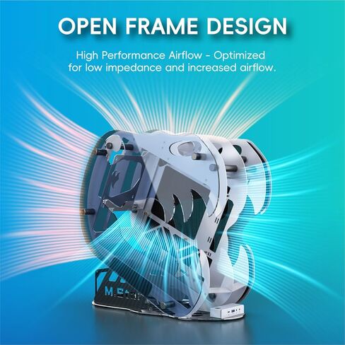 ألعاب PC Case مفتوحة الإطار متوسطة السبر Micro-ATX/MINI-ITX-الألواح الزجاجية المقسمة ، تدفق الهواء العالي ، مراوح ArgB ، منفذ USB-C ، تصميم خالٍ من الأدوات (أبيض ، مع المعجبين فقط) in Kuwait