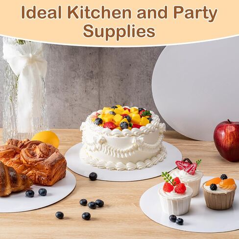 6 PCS Cake Boards ، لوحات كعكة بيضاء 10 بوصة ، جولات كعكة من الورق المقوى بنسبة 100 ٪ ، قاعدة كعكة مقاومة للماء وقااة للزيوت ، Cake DIY ، حفل زفاف ، عيد ميلاد ، حلوى ، بيتزا تزيين ومعرض in Saudi Arabia