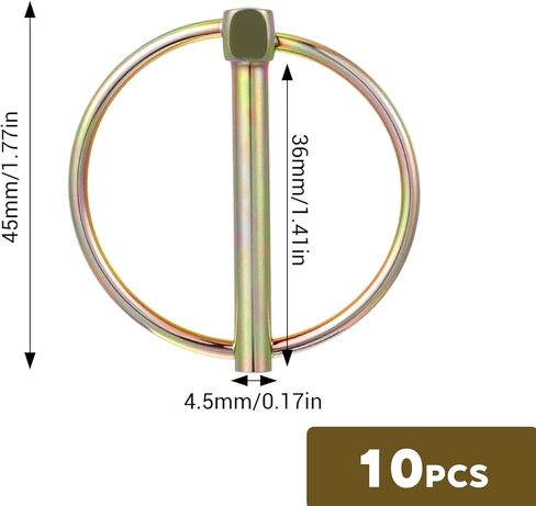 10 PCS 3/16 PIN Clip Linch Pins 3/16 Lynch pin kit kit kit steful staLd Stains Huchice Duty Lynch Lock Lock Clips with Ring for Farm Tractors Trucks Mower in Kuwait