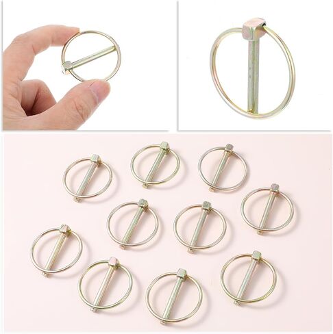 10 PCS 3/16 PIN Clip Linch Pins 3/16 Lynch pin kit kit kit steful staLd Stains Huchice Duty Lynch Lock Lock Clips with Ring for Farm Tractors Trucks Mower in Kuwait