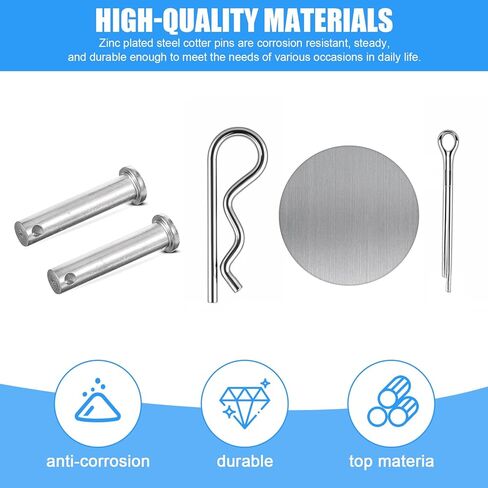 122pcs cotter pin pin pin clevis pin kit kit ، R ilips beating hair pins referment ، بما في ذلك ثقب واحد clevis pin & split cotter pin & r clip hitch pin for trailer platch ، in Saudi Arabia