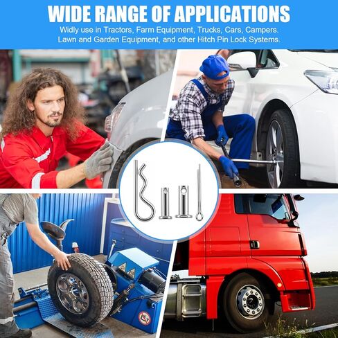 122pcs cotter pin pin pin clevis pin kit kit ، R ilips beating hair pins referment ، بما في ذلك ثقب واحد clevis pin & split cotter pin & r clip hitch pin for trailer platch ، in Saudi Arabia