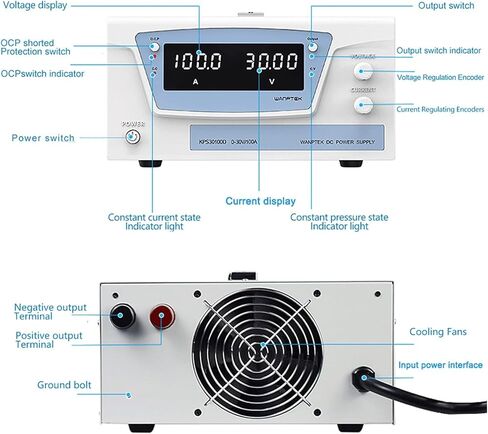 مختبر مقاعد البدلاء المثبت على توليد الطاقة المتغير DIGITAL SURPERT DIGITAL SESSORT 100V 20A 60V 50A (KPS3080D 0-30V 0-80A ، 220V) in Saudi Arabia