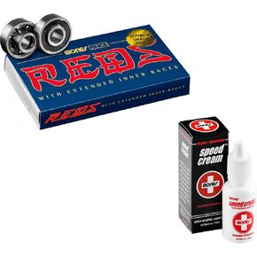 Bones Race Reds Skateboard Bearings 8-Pack 8mm with Speed Cream Lubricant in Saudi Arabia