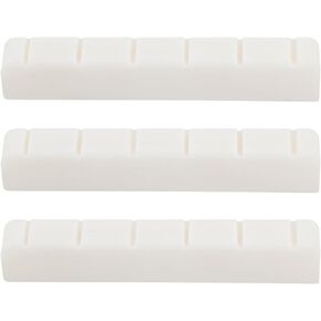 3pcs 6 String Guitar Guitar Nut Bone Nut 52x6x9mm Guitar Bridge Nuts Acoustic Guitar Bone لاستبدال الجيتار الكلاسيكي (أبيض) in Kuwait