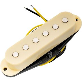 Musiclily 52MM Single Coil Pickup Bridge Pickup for Fender Strat Stratocaster Squier Electric Guitar, White Cover in Kuwait