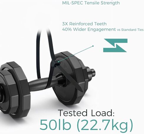 روابط Zip Cable Cable الشاقة 12 بوصة 100 بوصة ، قفل أسود للأشعة فوق البنفسجية ، قوة شد 120 رطل للاستخدام الداخلي والخارجي ، وعلاقات الأسلاك للمنزل ، والمكتب ، والحديقة ، والسيارات in Kuwait