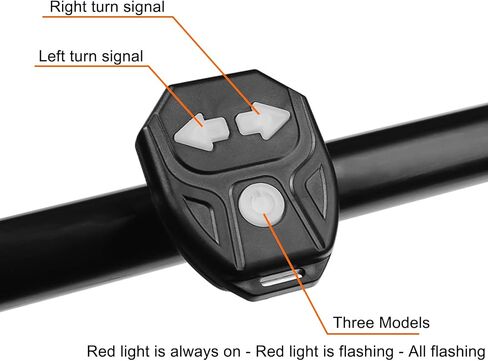 Upgraded Bike Tail Light with Turn Signal Bicycle Rear Light with Remote Control and Horn for Night Riding (Rechargeable) in Saudi Arabia
