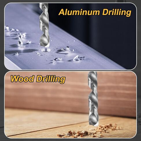 HARFINGTON 2pcs Twist Drill Bit 9mm Dia 200mm (7.87") Extra Long High-Speed Steel Spiral Jobber Drill Bits Fully Ground Drilling Tools for Wood Plastic Aluminum Thin Metal Sheet in Saudi Arabia