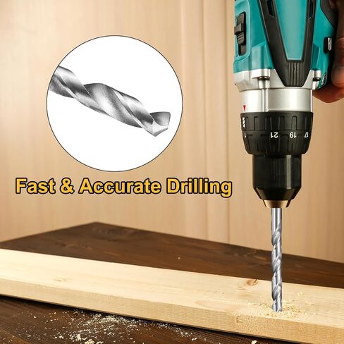 HARFINGTON 2pcs Twist Drill Bit 9mm Dia 200mm (7.87") Extra Long High-Speed Steel Spiral Jobber Drill Bits Fully Ground Drilling Tools for Wood Plastic Aluminum Thin Metal Sheet in Saudi Arabia