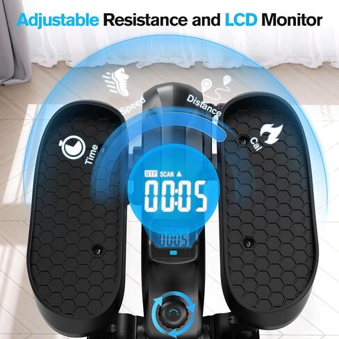 Under Desk Elliptical, Manual Elliptical Exercise Machine, Quite Foot Pedal Exerciser for Home Use, Compact Foot &Leg Pedal Exerciser for Seniors, Max Load 300LBS in Saudi Arabia
