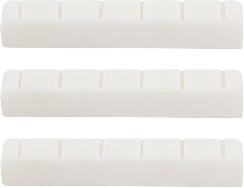 3pcs 6 String Guitar Guitar Nut Bone Nut 52x6x9mm Guitar Bridge Nuts Acoustic Guitar Bone لاستبدال الجيتار الكلاسيكي (أبيض) in Saudi Arabia