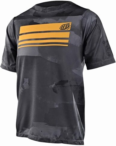 Troy Lee Designs Youth Skyline Blocks Charcoal SS Jersey Size X-Small in Saudi Arabia