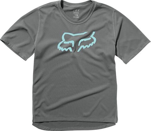 Fox Racing Kids Ranger Short Sleeve Mountain Biking Jersey ، Pewter ، Youth Small in Saudi Arabia