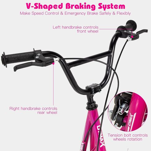 Scooter Gymax ، سكوتر الأطفال والكبار على الطرق الوعرة مع عجلات قابلة للنفخ مقاس 12 بوصة ، مقود قابل للتعديل ، فاكهة اليد من النوع V و Axle Ops لجميع التضاريس ، 8+ in Saudi Arabia