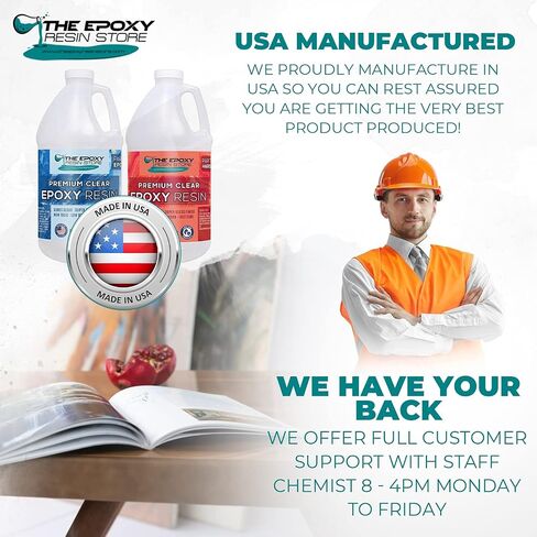 Epoxy Resin Store - Composite, Construction, Art, Crafts, 2-Gallon kit Resin, self Leveling, Easy Mixing (1-1) Ratio, Excellent for All Applications, 2 GALS in Saudi Arabia