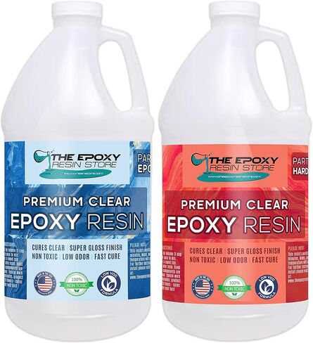 Epoxy Resin Store - Composite, Construction, Art, Crafts, 2-Gallon kit Resin, self Leveling, Easy Mixing (1-1) Ratio, Excellent for All Applications, 2 GALS in Saudi Arabia