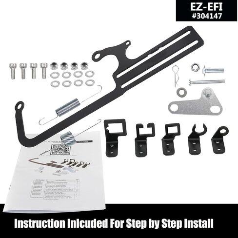 EZ-EFI 304147 Throttle Cable Mount Kits For 4150 Carburetor Throttle Cable Mount Bracket Steel Black Adjustable for Automatic Transmission TV Cables for GM 700R4 Transfer (304147) in Saudi Arabia
