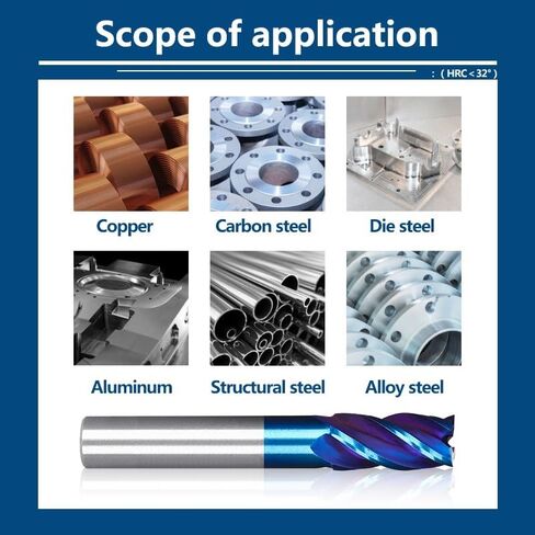 6mm 8mm Shank HSS End Mills Metal Cutter Menter Milling Tool Milling Milling Cutter CNC Bit 4 Mills 2-13mm (2.5xd6x8x52l) in Kuwait