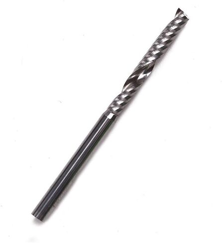 10pcs 1/8 بوصة 3.175 شانك 1 كربيد الفلوت حلزوني مطحنة جهاز التوجيه CNC أداة بت أكريليك PVC الخشب in Saudi Arabia