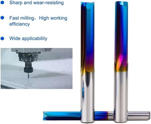 4mm/6mm Shank 2 Flute Straight End Mill Carbide Router Bit for Wood PVC Plastic CNC Engraving Milling Tools Milling Cutter(6x22mm) in Saudi Arabia