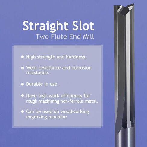 10pcs 3.175mm shank 22mm اثنين من المزامير فتحة Slot End Mill CNC أدوات قطع البعد بتات بت in Saudi Arabia