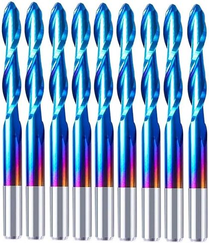3.175mm شانك CNC البت النقش مجموعة طحن طحن كاربيد الطاحونة مجموعة أدوات طحن الآلة CNC CNC بت (10pcs 3.175x2x8mm) in Saudi Arabia