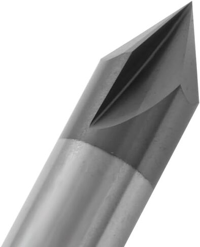 8mm 10mm 12mm ساق CNC Carbide Chamfering Milling Cutter 60 90 120 درجة المغلفة 3 مزامير نقش مطحنة نهاية الأدوات ونحت جهاز التوجيه (D12XR120X75L) in Saudi Arabia