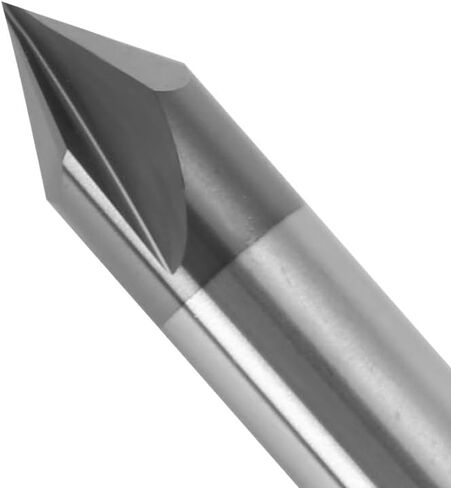 8mm 10mm 12mm ساق CNC Carbide Chamfering Milling Cutter 60 90 120 درجة المغلفة 3 مزامير نقش مطحنة نهاية الأدوات ونحت جهاز التوجيه (D12XR120X75L) in Saudi Arabia