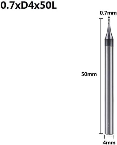 4 ملم شانك 2 المطحنة المميزة للفلوت الدقيقة 0.2-0.9mm مُعد مُعد CNC بتبرغ كاربيد طواح طحن مصغر (0.6xd4x50l) in Saudi Arabia