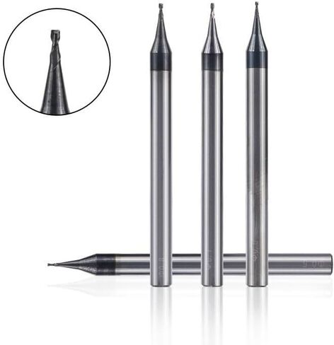 4 ملم شانك 2 المطحنة المميزة للفلوت الدقيقة 0.2-0.9mm مُعد مُعد CNC بتبرغ كاربيد طواح طحن مصغر (0.6xd4x50l) in Saudi Arabia