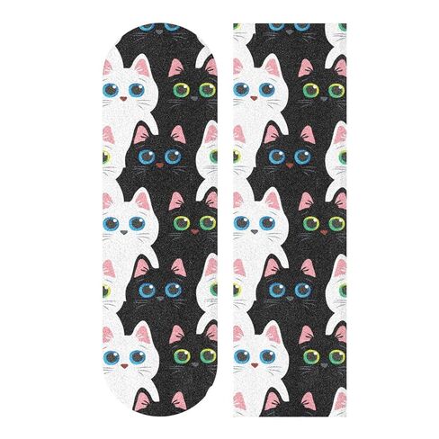 ALAZA Cat Black Pet Skateboard Grip Tape Sheets Longboards Griptape 33"X 9" Bubble Free Anti-Slip Scooter Deck Sand Paper for Rollerboard in Saudi Arabia