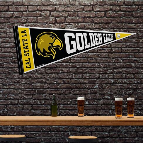 Rico Industries NCAA Cal State Los Angeles Golden Eagles 12" x 30" Felt Wall Décor Pennant - Great for Home/Bed Room/Man Cave Décor in Saudi Arabia