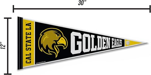 Rico Industries NCAA Cal State Los Angeles Golden Eagles 12" x 30" Felt Wall Décor Pennant - Great for Home/Bed Room/Man Cave Décor in Saudi Arabia