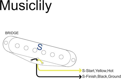 Musiclily 52MM Single Coil Pickup Bridge Pickup for Fender Strat Stratocaster Squier Electric Guitar, White Cover in Saudi Arabia