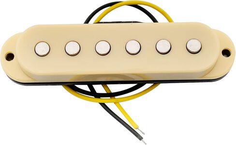 Musiclily 52MM Single Coil Pickup Bridge Pickup for Fender Strat Stratocaster Squier Electric Guitar, White Cover in Saudi Arabia