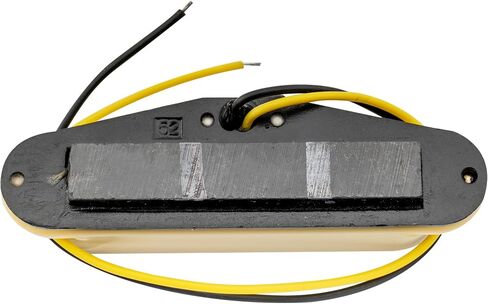 Musiclily 52MM Single Coil Pickup Bridge Pickup for Fender Strat Stratocaster Squier Electric Guitar, White Cover in Saudi Arabia