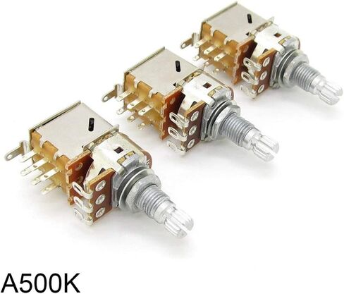 Alnicov A500k Push Pull Potentionmeter,Guitar Control Tone Volume Pots for Guitar Bass Accessories Pack of 3 in Saudi Arabia