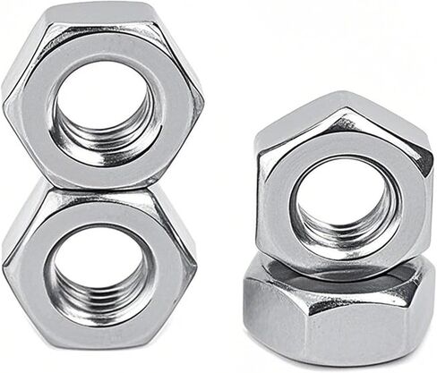 100pcs M5-0.8 Hex Nuts 304 Stainless Steel High Strength Anti-Rust Nut Kit for Machinery, Electronics, Furniture, and DIY Projects in Kuwait