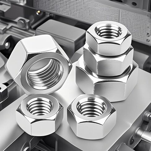 100pcs M5-0.8 Hex Nuts 304 Stainless Steel High Strength Anti-Rust Nut Kit for Machinery, Electronics, Furniture, and DIY Projects in Kuwait