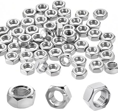 100pcs M5-0.8 Hex Nuts 304 Stainless Steel High Strength Anti-Rust Nut Kit for Machinery, Electronics, Furniture, and DIY Projects in Kuwait