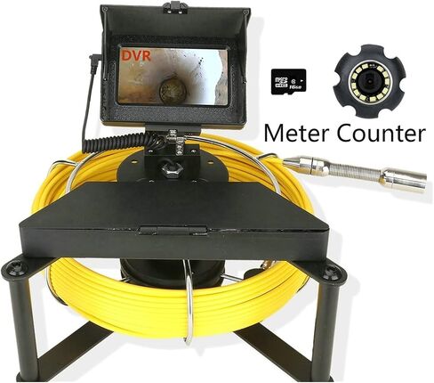 المنظار الصناعي 10 بوصة كاميرا فحص أنابيب المجاري مع عداد العداد IP681000TL DRIN in Saudi Arabia