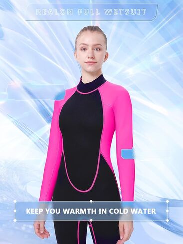 Women's Mens Full Wetsuit 2mm Neoprene Back Zipper Swimming Surfing Diving Snorkeling Wet Suits Cold Water Long Sleeve Thermal Swimsuit in Saudi Arabia