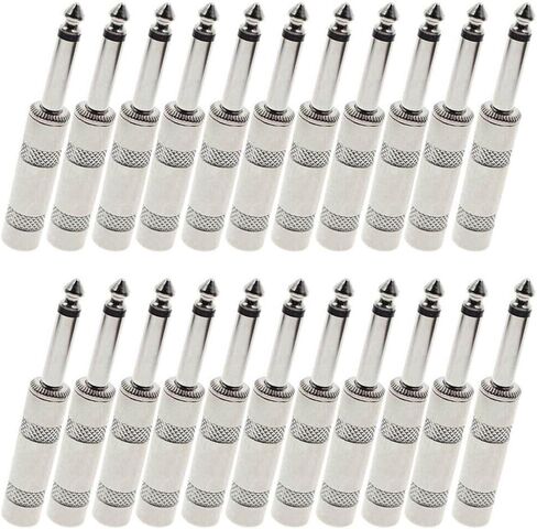 20pcs 1/4 Mono TS Huck Duty ذكر مكبر صوت كابل الغيتار موصل القابس in Saudi Arabia